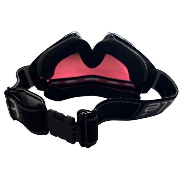 Snow Ski Snowboard Storm Red Lens With Adjustable Strap Winter Black Goggles - Picture 2 of 7